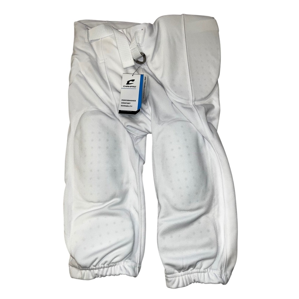 New Champro Youth Large Integrated Padded Football Pants White Performance NWT